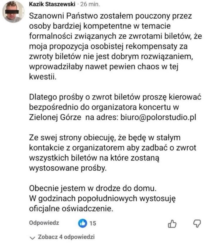 Kazik dodał jeszcze jeden komentarz